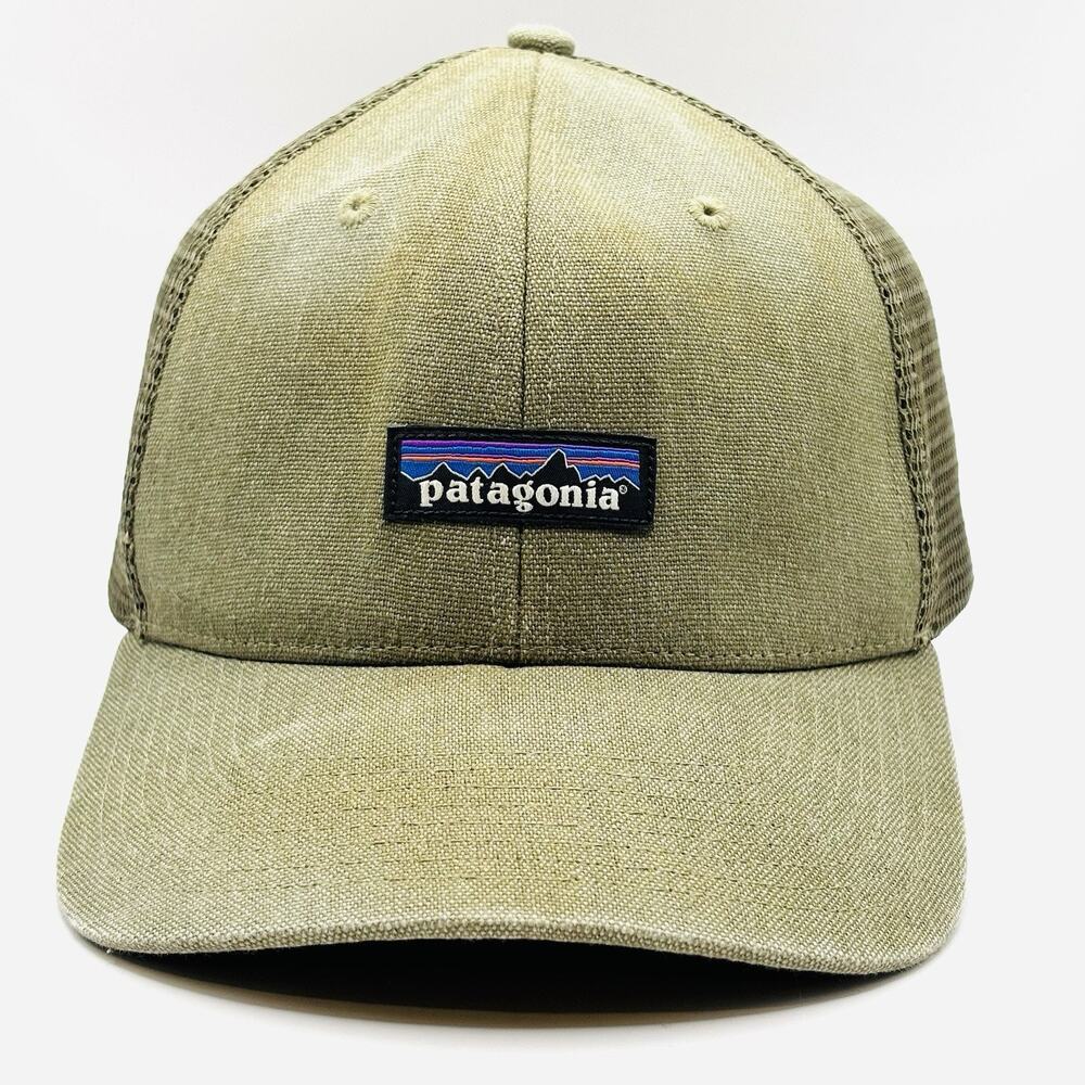 Patagonia Netplus Trucker Baseball Cap Hat Adjustable Snapback Green Mesh